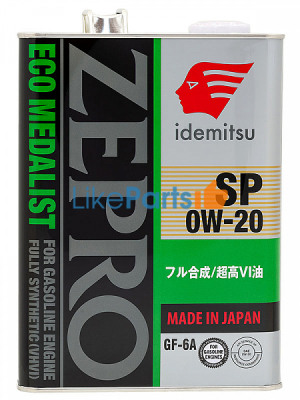 Масло моторное Idemitsu Zepro Eco Medalist 0W20 (4л)
