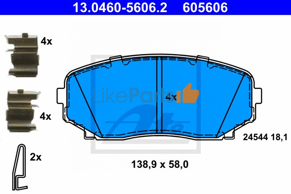 Колодки передние Mazda CX-7 ATE