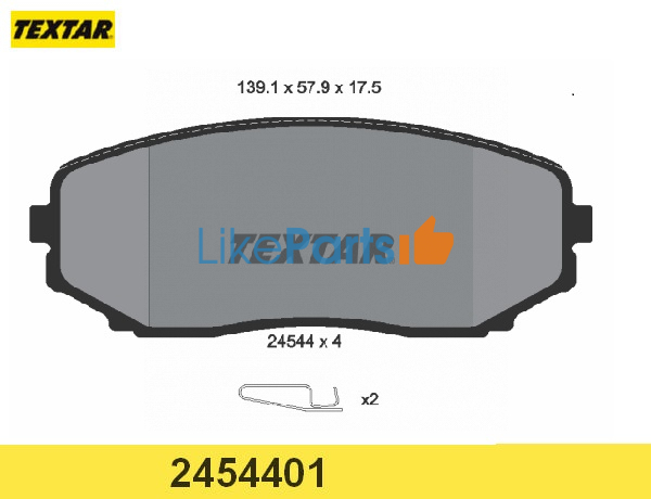 Колодки передние Mazda CX-7 Textar