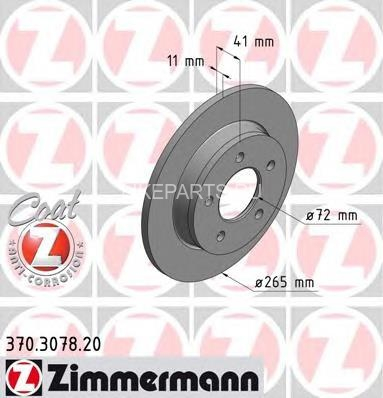 Диск задний Mazda 3 1.6 (2003-2013) Zimmermann